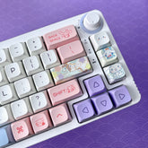 Kawaii Cinnamonroll Keycap Set, XDA Profile, Cute Art, PBT, Mac Friendly, Cherry MX Stem, Dye-Sub Legends
